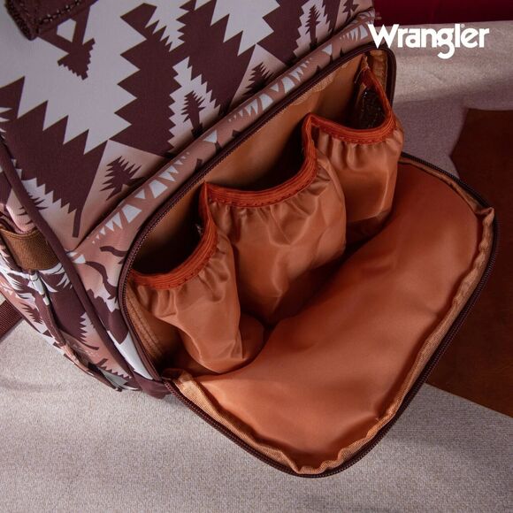 WG2204-9110 Wrangler Aztec Printed Callie Backpack - Brown